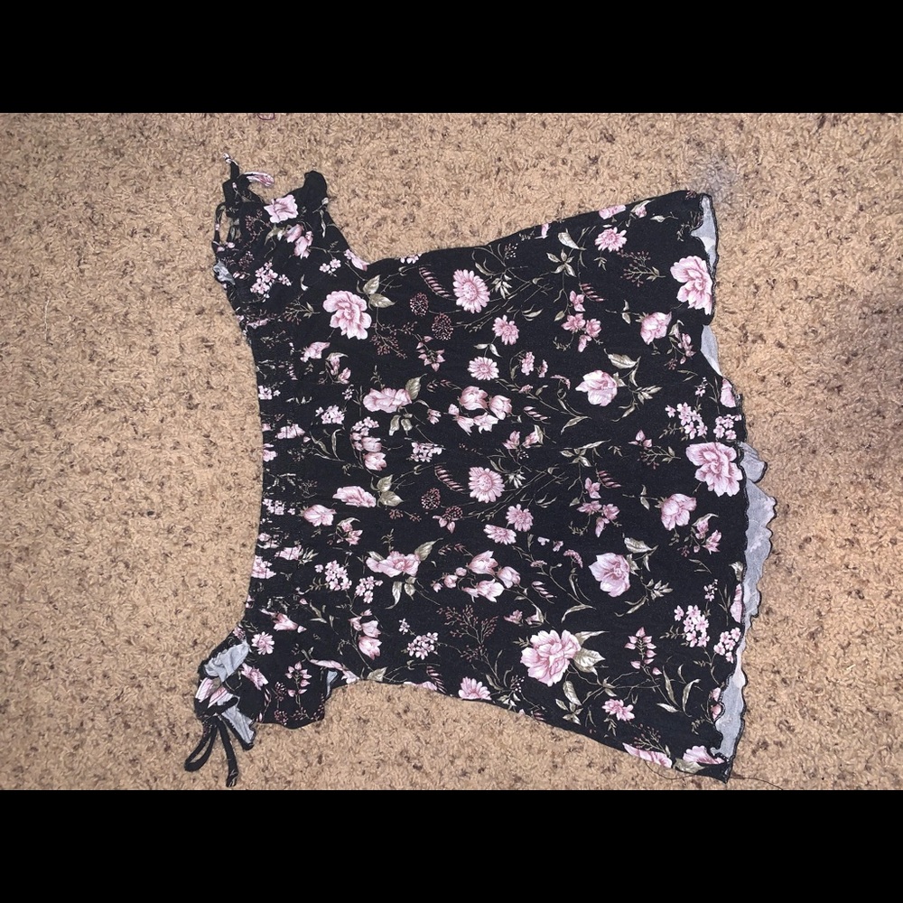 Off the shoulder floral stretchy top
